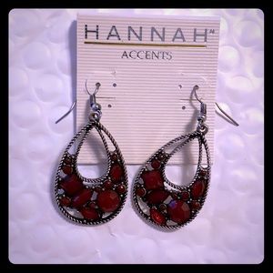 NWT Hannah accents women’s earrings ruby black